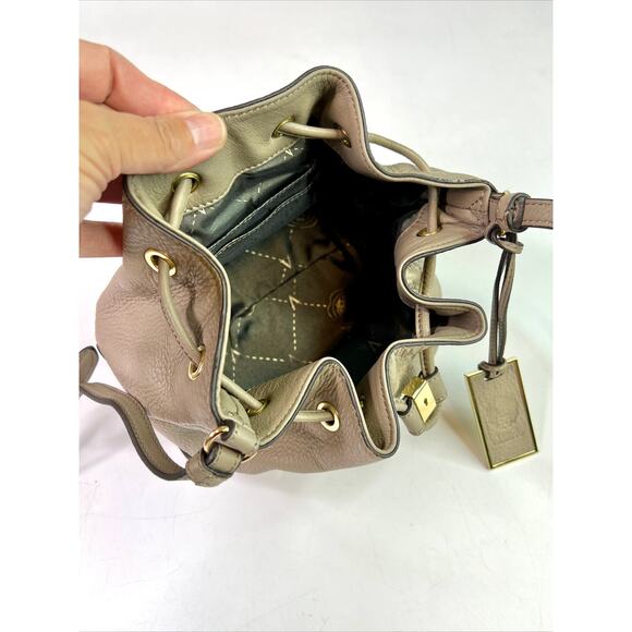 Vince Camuto Leather Bucket and Drawstring Small Satchel Bag - Gray - Picture 12 of 15